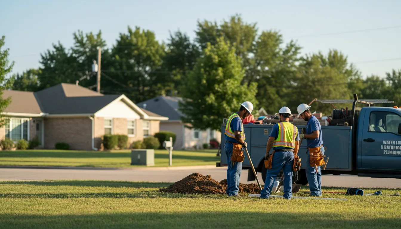 Residential water line and bathroom plumbing service in Weaubleau, MO